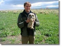 Mark Brown and Baby Great Horned Owl